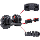 GYM Adjustable Dumbbell Fitness Dial Dumbbell With Handle And Weight Plate For Home Gym Set