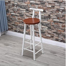 High Chair Bar Stool Minimalist Fashion Creative Steel Wood Thickened Dining Chair（70cm）