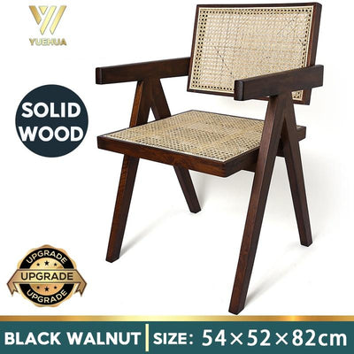 Nordic Rattan Chair Balcony Leisure Chair Lazy Solid Wood Sofa Chair Single Household Rattan