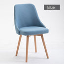 Nordic Dining Home Simple Backrest Stool Solid Wood Desk Makeup Girls' Cute Bedroom Writing Chair