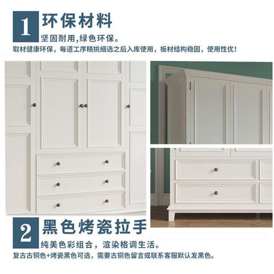 American full solid wood wardrobe home bedroom locker/wardrobe