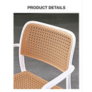 Plastic chair rattan chair household dining chair Nordic stackable armchair