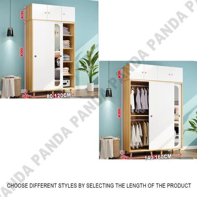 Wardrobe Whit Mirror Sliding Wardrobe Bedroom Dressing Mirror Wardrobe Storage Cabinet