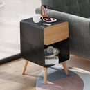 Original Nordic Iron Small Solid Wood Fashion Bedside Room Side Table Simple European Locker 2320 #