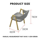 Nordic Backrest Dining Chair Leisure Iron Home Computer Chair Simple Modern Lazy Student Makeup