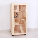 RUNPET Indoor Solid Wood Villa Cabinet Household Double Three Layer Cage Delivery Room Breeding Nest