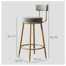 Y&u Nordic Style Wrought Iron Bar Stool Home Dining Chair Comfortable High Chair Modern High Stool