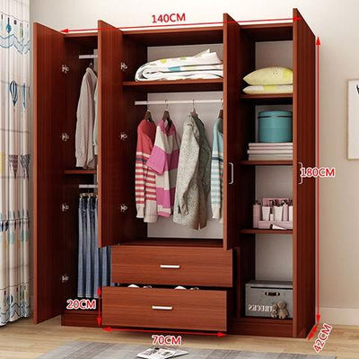 Wardrobe Simple Modern Self-assembly Storage Dormitory Board Wooden Children's Cabinet Bedroom with