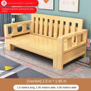 Solid Wood Sofa Bed Multifunctional Sofa Bed Simple Retractable Bed