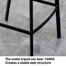 PU Bar Chair Stool Front Desk Stool Household High Stool Wrought Iron Back Chair