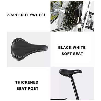 Forever Foldable Bicycle 20 Inch 7 Shifting Folding Bicycle High Carbon Steel Bow Back Frame Fashion