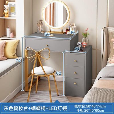 YICHANG Dressing Table With Mirror Light Luxury Style Vanity Table Bedroom Makeup Table With LED