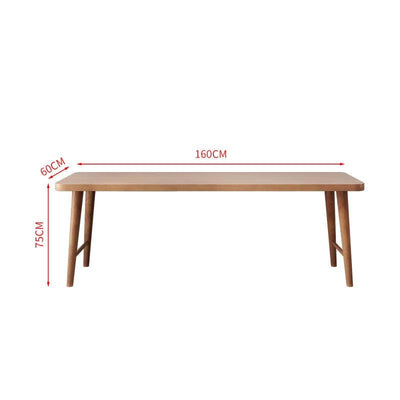 SENBIJU All Wood Bedroom Double Study Desk Nordic Word Wall Long Table Simple Household Solid