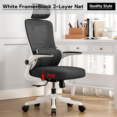 Mesh Office Chair Ergonomic Computer Chair Office Chair High-back 160-185cm Reclining 90-125°