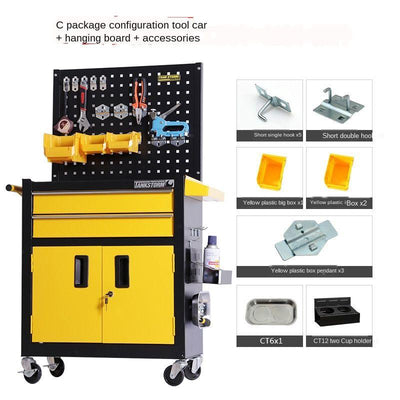 🎉Ready Stock🎉 Tank storm car repair hand tool box household multifunctional tool cabinet large