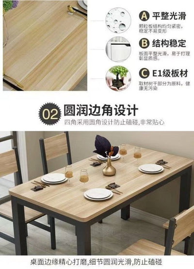 GUJIA Dining Chair Table And Chair Set Fillet Table Big Gear Snack Table Household Small Family