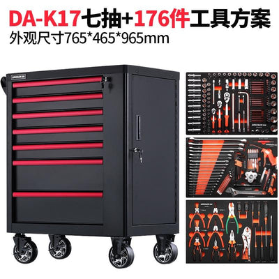 SHANJIE Trolley Tool Cart Iron Cabinet, Workshop Auto Repair Drawer Multifunctio