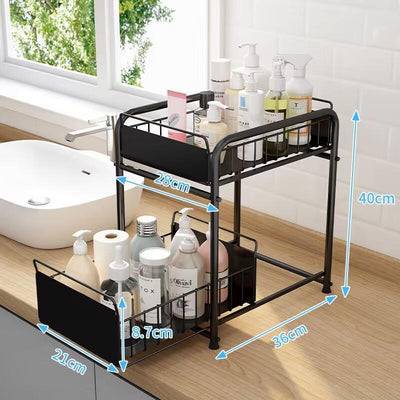 CAGK SG Stock Kitchen Cabinet Storage Multilevel Kitchen Storage Shelf Cupboard Cabinet Microwave