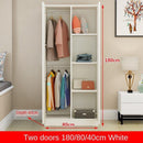 Bedroom Square Lattice Cabinet Wardrobe 140cm Small Household Load-bearing Wood 40/50 Deep Hanging