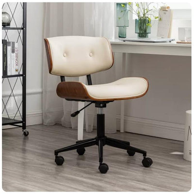 Light Luxury Computer Chair Comfortable Solid Wood Sitting Swivel Chair Office Chair