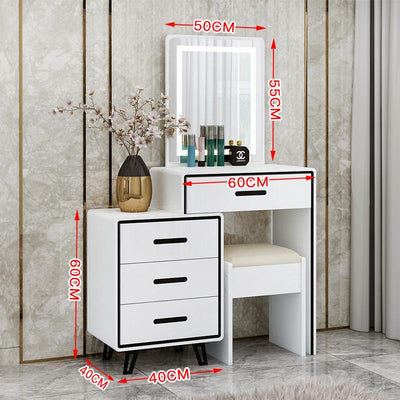 SENBIJU Internet Dresser Bedroom Modern Simple Celebrity Ins Style Makeup Table Small Apartment