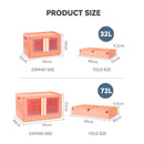 Stackable Storage Box Household Foldable Storage Cabinet Clothes Sorting Box Plastic Wardrobe Toy