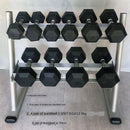 Home Commercial Gym Fitness Equipment Professional Double-decker Dumbbell Rack Hexagonal Round Fixed