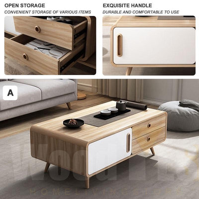 WOODYES TV Cabinet Tv Console Telescopic TV Combination Coffee Table Modern Simple Living Room