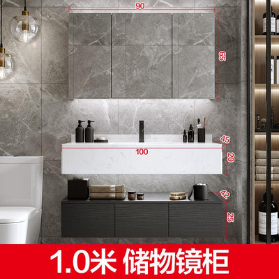 Marble Bathroom Cabinet Combination Intelligent Modern Simple Toilet Light Luxury Sink Wash Face