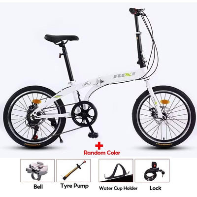 High Carbon Steel 7 Speed Foldable Adult Bike