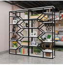 💚 Living Office Wrought Iron Bookshelf Room Floor Screen Simple Multi-layer Partition Wall Shelf 💚