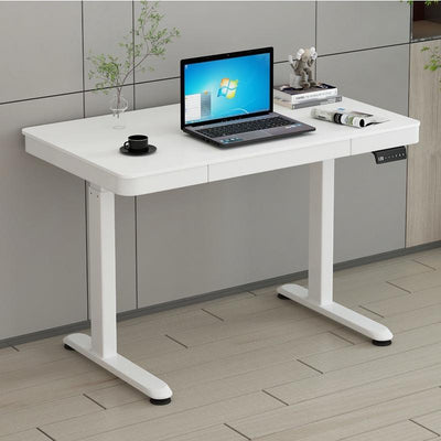 Electric Height Adjustable Table Removable Study Table With Drawer Computer Desk