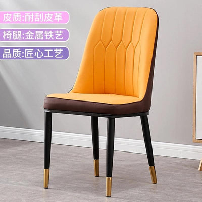 Nordic Luxury Dining Chair Iron Home Leisure Simple Back Chair