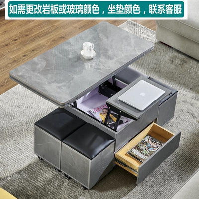 PYHH Lifting Coffee Table Modern Small Apartment Telescopic Storage Coffee Table Multifunctional