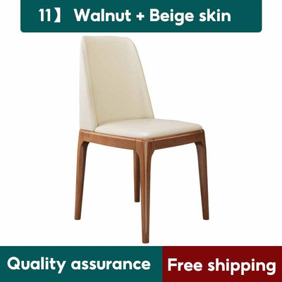 Nordic modern dining chair fashion waterproof dressing chair modern back chair PU leather dining