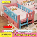 ✨ Ready Stock ✨Solid Wood Children's With Guardrail Princess Powder Color Lacquer Tatami Kids