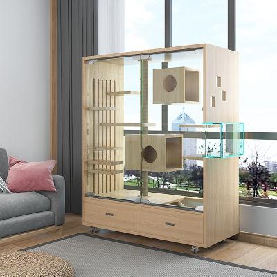 Apartment Solid Wood House Luxury Home Cage Three-layer Super Large Cat Cabinet Villa