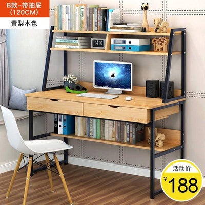 Computer Modern Office Simple Bookshelf Desk Combination Bedroom Small Table