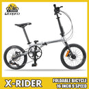 Litepro 9-speed Foldable Bicycle 16inch Adult Folding Bike With Variable Speed Road Bike Cycling