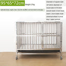 YIPET Ready Stock Dog cage thick stainless steel super large residential foldable movable pet cage