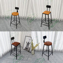 (MUWU) Solid Wood Bar Table Balcony Long Table And Chair Simple Industrial Style High Footed Dining