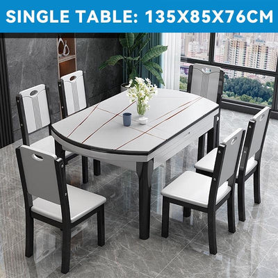 Retractable Dining Table Set 1.2m-1.5m