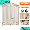 Wardrobe Sliding Door European Style Bedroom Wardrobe Sliding Door 2/3/4 Doors Wardrobe