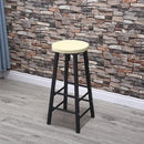 High Chair Bar Stool Minimalist Fashion Creative Steel Wood Thickened Dining Chair（70cm）