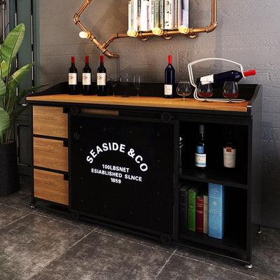 Loft American Industrial Wind Side Cabinet Iron Preparation Cabinet Kitchen Cupboard Tea Table