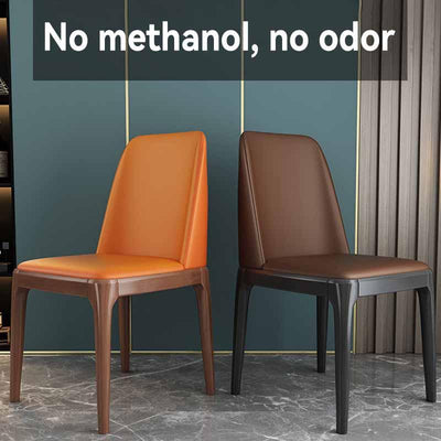 Nordic modern dining chair fashion waterproof dressing chair modern back chair PU leather dining