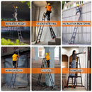 Portable Stairs Thickened Aluminum Alloy Engineering Telescopic Herringbone Household Folding Ladder