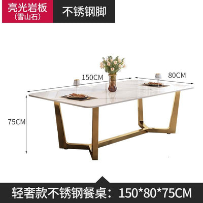 Light Luxury Telescopic Slate Dining Table Simple With Induction Cooker Dining Table And Chair