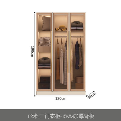 GM Luxury Wardrobe Home Bedroom Nordic Light Luxury Modern Simple Economical Glass Cloakroom Storage