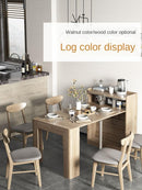 Folding Dining Household Small-sized Invisible Telescopic Solid Wood Space-saving Sideboard Table